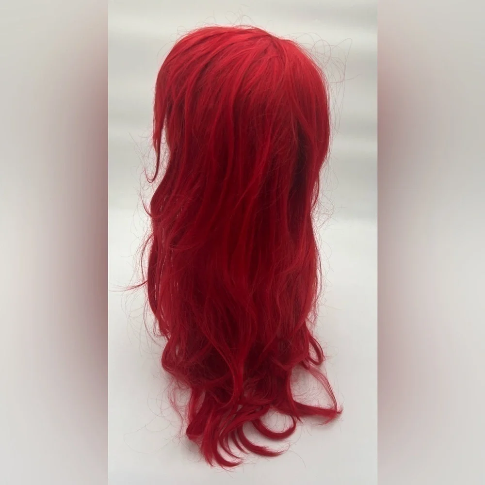 Red Anime Style Wig Long Synthetic Hair